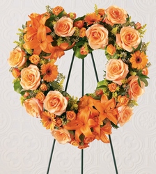 Hearts Eternal Wreath From Rogue River Florist, Grant's Pass Flower Delivery